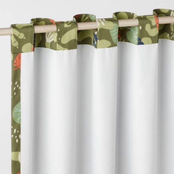 Pillowfort Dinosaur Foot/Forest Print 99.9% Black Out Curtain Panel - Picture 6 of 9